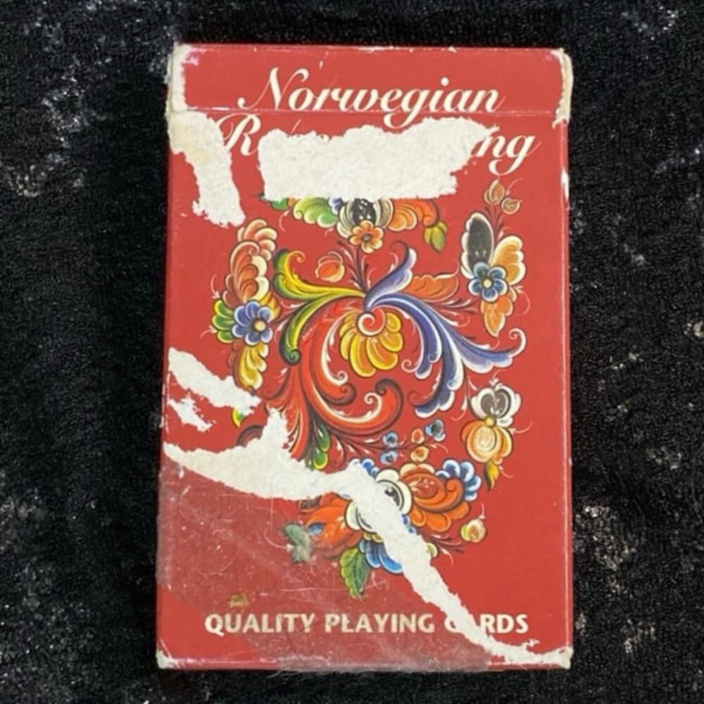 Normanns Kunstforlag Vintage Deck Norwegian Playing Cards Norge Norway MISSING 1